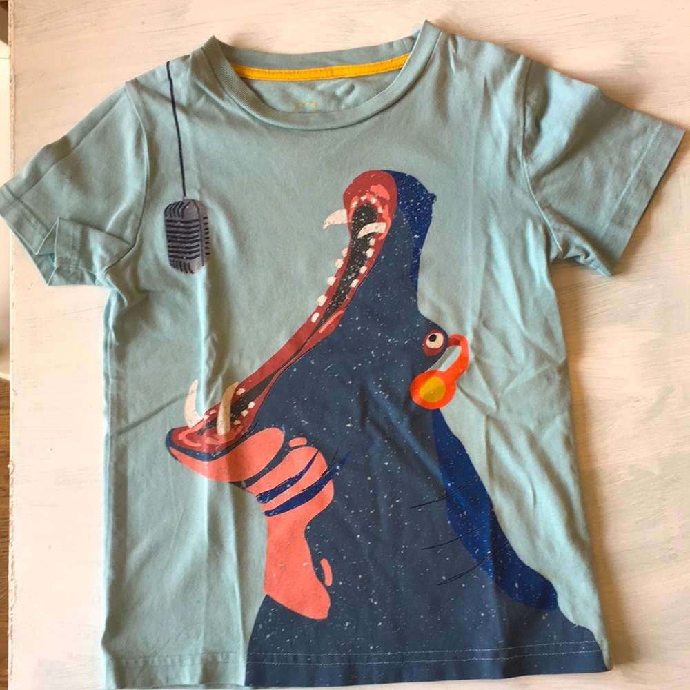 Mini Boden Singing Hippo Graphic T-Shirt